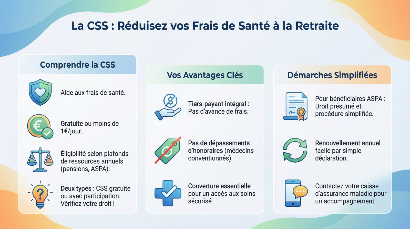 Personne retraitée consultant ses documents de complémentaire santé solidaire pour réduire ses frais médicaux