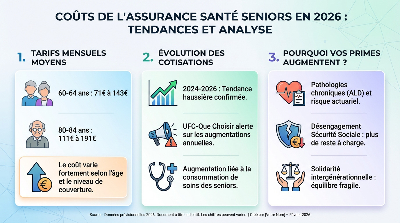 Analyse des coûts et tendances des mutuelles santé senior pour 2026