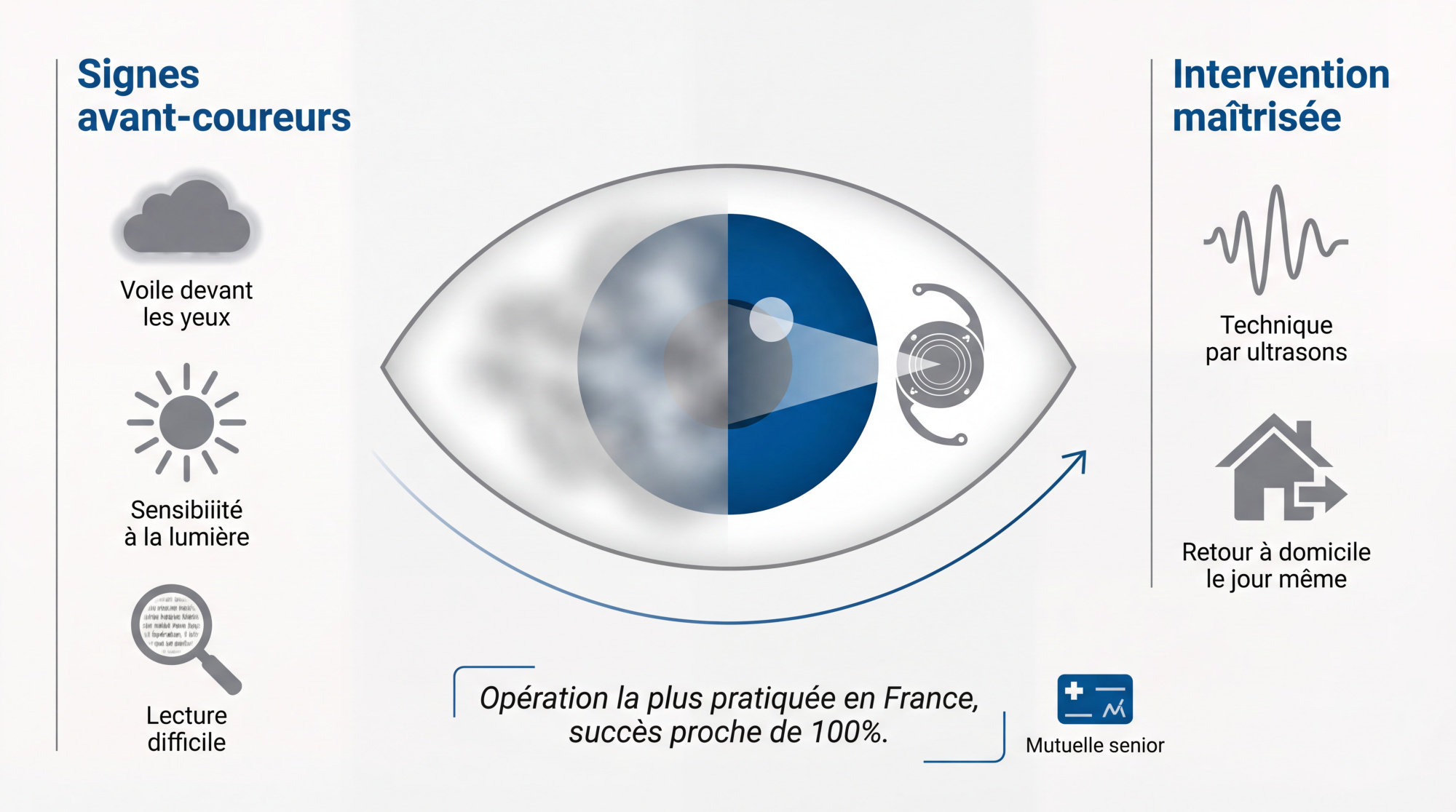 Opération de la cataracte et confort visuel pour senior