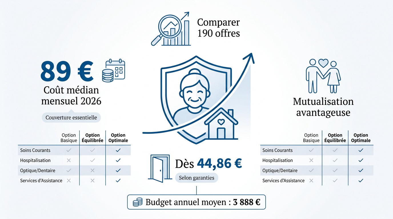 Comparaison des tarifs et garanties d'une mutuelle pour senior de 70 ans