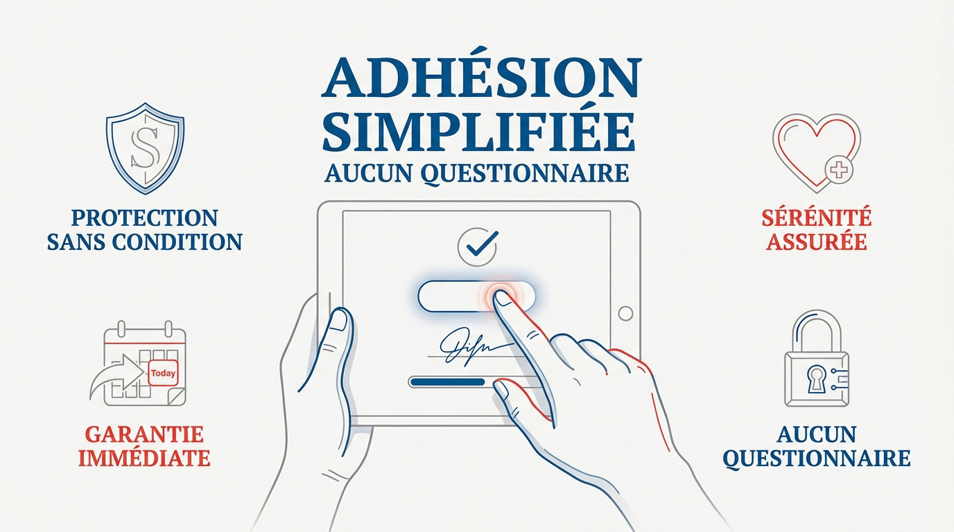 Senior souriant consultant sa mutuelle santé sur tablette sans questionnaire médical