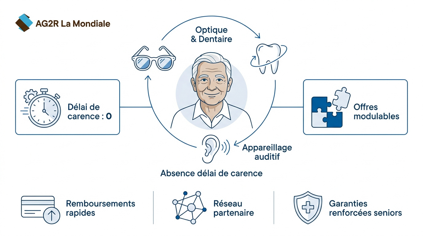 Seniors souriants bénéficiant de la protection santé AG2R La Mondiale